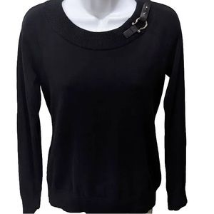 Ralph Lauren black sweater with buckle collar